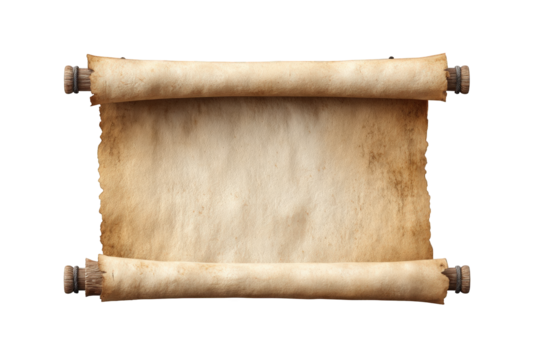Aged scroll of parchment