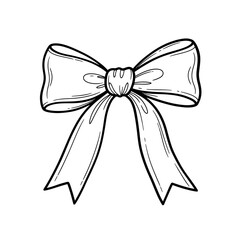 Elegant Bow Illustration - A Classic Decorative Element.