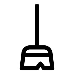 broom cleaning tool icon