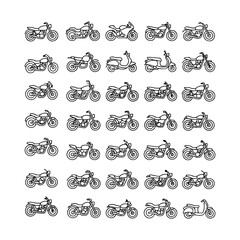 Different type of motorcycle vector style