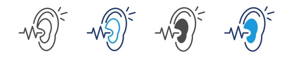 ear icon set multiple style