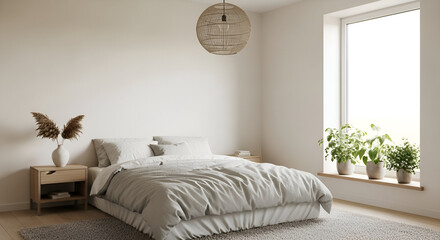 Luxury bedroom interior design with comfortable furniture and elegant decor