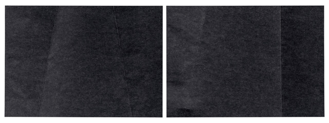 set of black folded paper sheet isolated on transparent png background,Crumpled Paper Poster Photo...