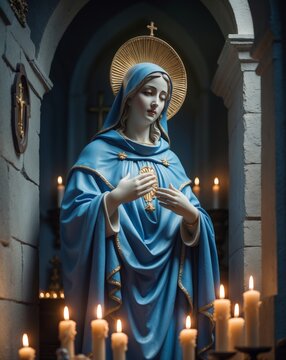Immaculate Conception Mary Statue AI
