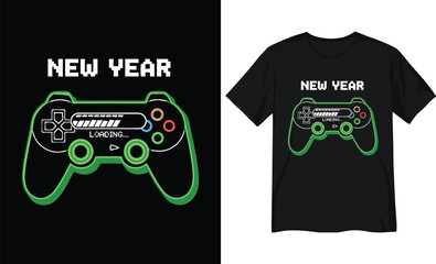 Happy New Year Vector Lettering, Vibrant Bubble Graffiti Style Typography