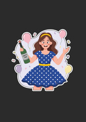 Happy New Year clip art.