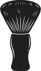 Shaving Brush Vector Illustration - Silhouette Design