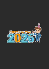 Happy New Year clip art.