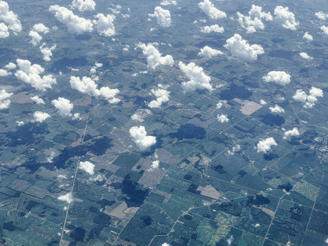aerial view of clouds