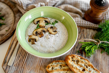 Mushroom Cream Soup In The Making