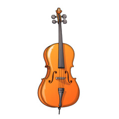 Obraz premium Cello musical instrument string instrument wood brown classical music smooth contours