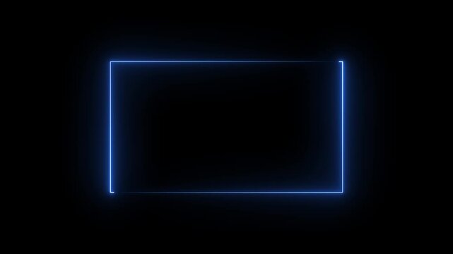 Glowing Neon rectangle Icon Animation .Animated Neon squere box Logo.Futuristic light Geometric Shape with Smooth Glow Effect and Modern Tech Vibes
