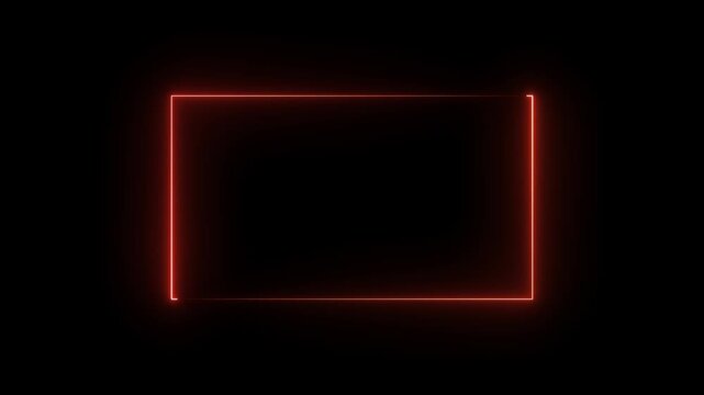 Glowing Neon rectangle Icon Animation .Animated Neon squere box Logo.Futuristic light Geometric Shape with Smooth Glow Effect and Modern Tech Vibes

