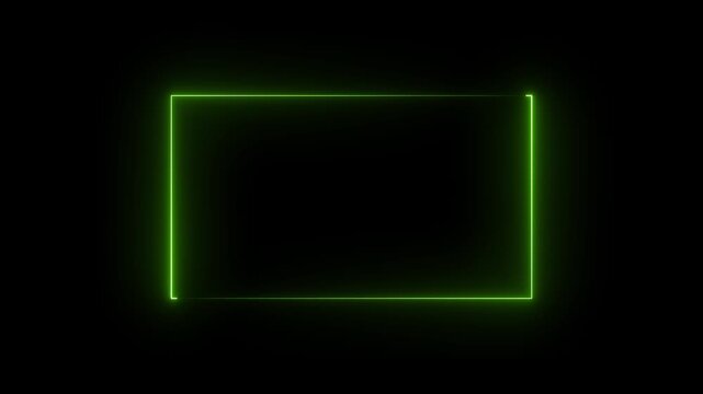Glowing Neon rectangle Icon Animation .Animated Neon squere box Logo.Futuristic light Geometric Shape with Smooth Glow Effect and Modern Tech Vibes
