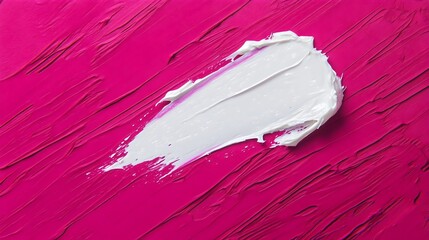 Bold White Cream on Vibrant Pink Texture