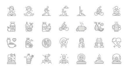 Seamless doodle cartoon vector pattern set of people icons and business character silhouettes