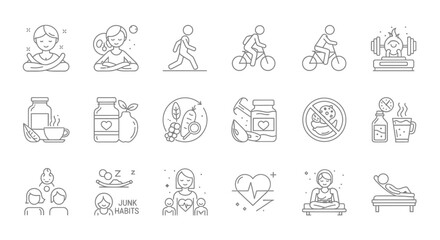 Fototapeta premium Seamless doodle cartoon vector pattern set of people icons and business character silhouettes