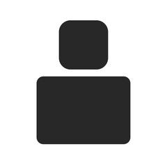Round box shape profile user icon
