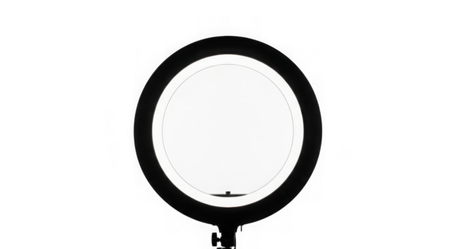 Illuminated circular led ring light for professional photography