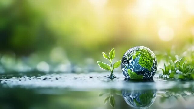 Earth and New Growth A Symbol of Environmental Awareness and Conservation for a Greener Future