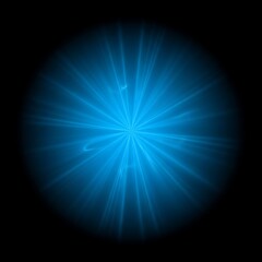 Abstract Dramatic Radial Gradient Background: Deep Black to Electric Blue Transition