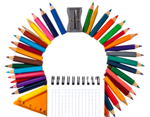 Learning Tools for Kids and Students, Transparent Background.