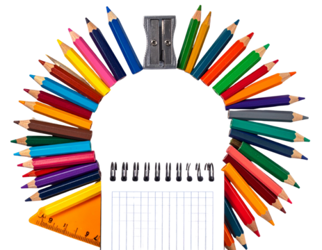 Learning Tools for Kids and Students, Transparent Background.