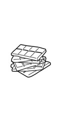 stack of chocolate in a box illustration