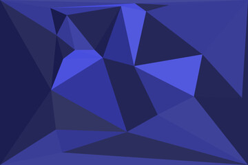 Dynamic Abstract Polygonal Surface with Deep Blue and Purple Facets for Modern Digital Graphics