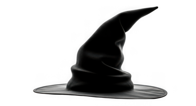 Mystical wizard or witch hat for halloween and fantasy themes