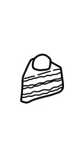 chocolate cake illustration