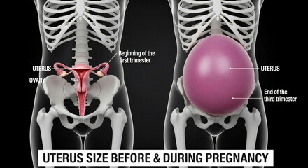 Informative Medical Graphic Comparing Female Reproductive Systems