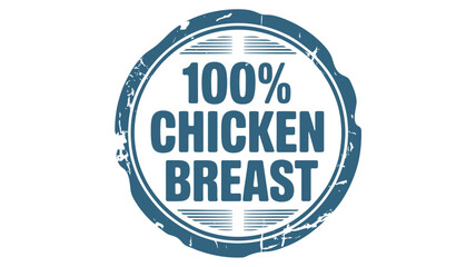 Authentic 100 percent chicken breast stamp of quality