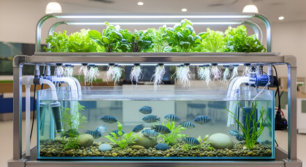 Innovative Aquaponics System with Fish and Plants
