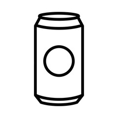 Soda Can Icon – Beverage Outline, Minimalist Drink Symbol, Refreshment Design