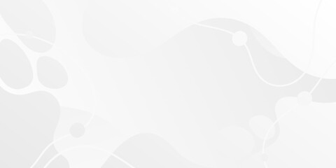 Smooth Organic Shapes and Waves Dynamic Wavy Lines. White Gradient Abstract Background