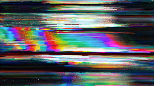 Digital glitch art background creating abstract colorful distortion