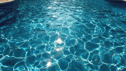Obraz premium Rippled water surface of a pool in sunlight