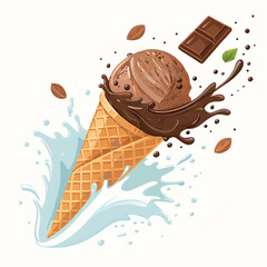 Ice cream logo clipart set. Colorful cone ice cream icon clip art in pictogram style vector illustration color pastel sweet dessert collection.	