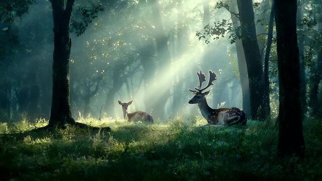 deer video stock lifestyle HD element.