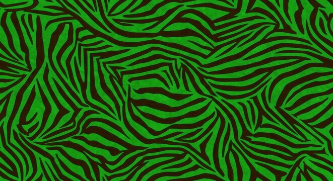 Zebra Stripes Pattern Green and Brown Abstract Background for Design