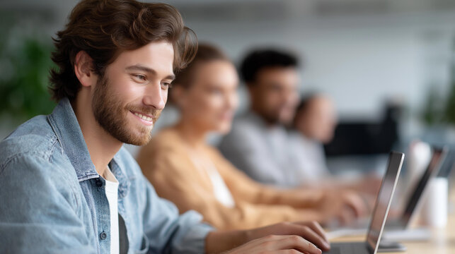 Programmers collaborating in a conference room, tech innovation in team synergy, coding culture in group projects, software solutions in software design, tech meetings , World Codi