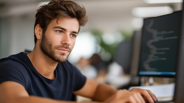 IT specialist coding on a device with network focus, tech innovation in system maintenance, coding culture in IT expertise, software solutions in network management, tech support ,