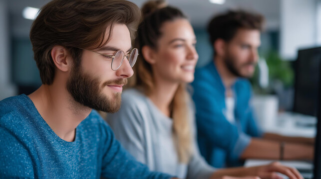 Office team coding and communicating on a project, tech innovation in group work, coding culture in team synergy, software solutions in project collaboration, office coding , World