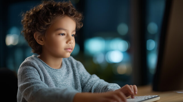 Young AI engineer coding on a computer, tech innovation in big data, coding culture in innovative projects, software solutions in blockchain tech, AI development , World Coding Day