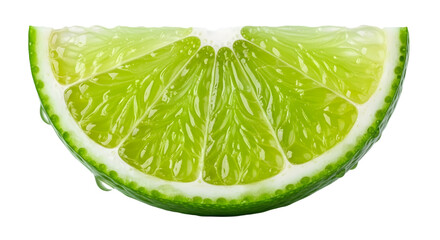 Translucent Lime Quarter Green Citrus Fresh Fruit Slice Transparent Background Backdrop Refreshment Source Cocktail Garnish Element Ingredient