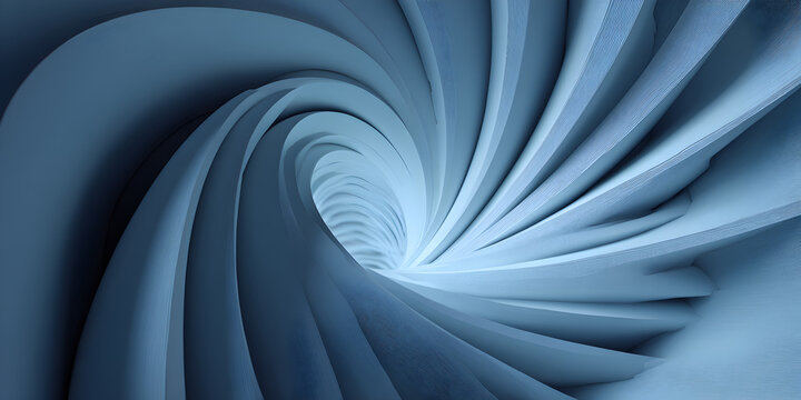 Mesmerizing abstract blue tunnel vortex creates a dynamic sense of depth and infinite possibility for modern design projects