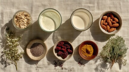 Plant-based milk ingredients and accompaniments