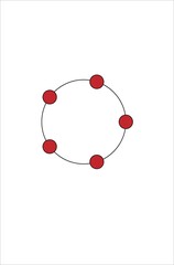 red and blue molecule