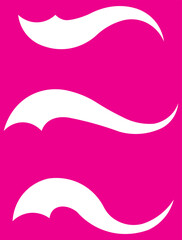 Swoosh and swash tails line and flat collection. Swooshes text tail for baseball design.. Sport logo typography elements. Vector illustration.